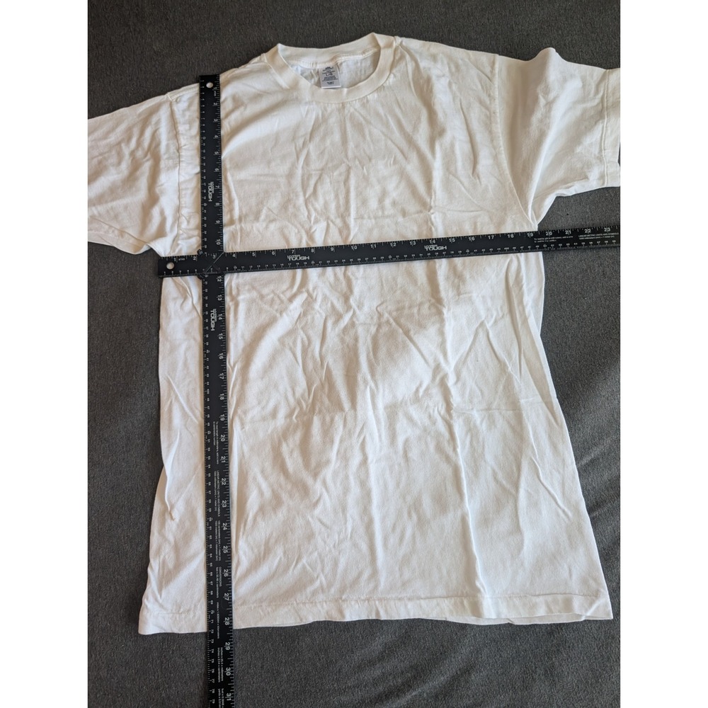 Lot of 7 Mens White T-Shirts Fruit of the Loom Stafford Large Crew Neck Tee - Picture 6 of 7